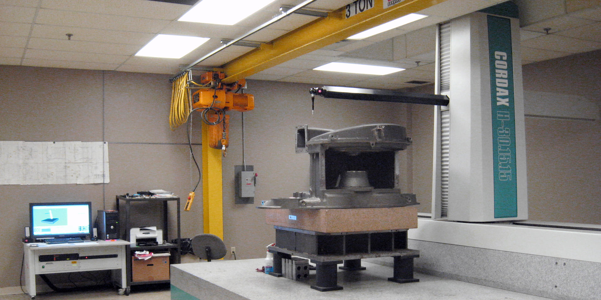 Wenzel CMM measuing a Turbo Housing and Scroll Assembly at Sovereign Road Location in London Ontario.