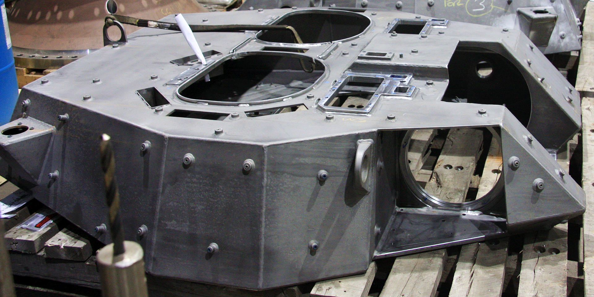 A Turret in final inspection waiting to be shipped to customer.