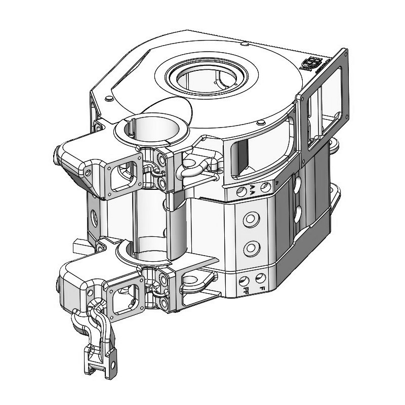 Isometric drawing of an assembled DC Frame.